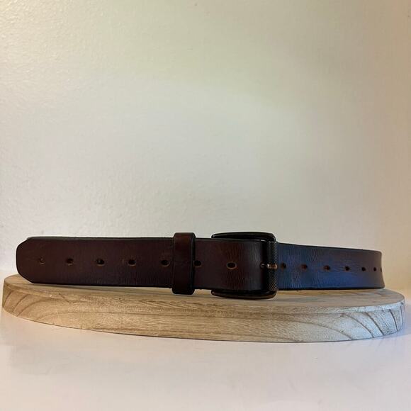 Levi's Brown Genuine Leather Free Size Single Notch Utility Belt Size XL Unisex - Picture 8 of 8